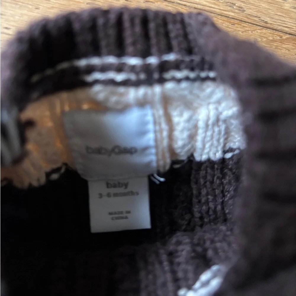 Baby gap striped knit sweater onesie 3-6mo